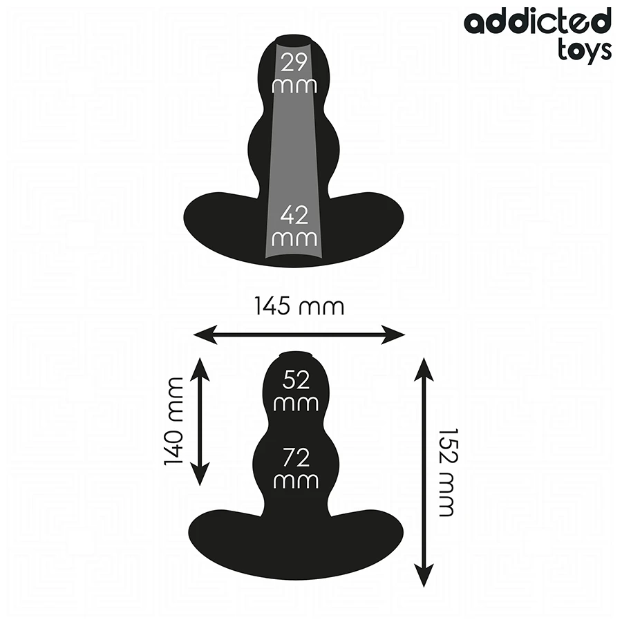 ADDICTED TOYS - TAPPO ANALE CAVO TAGLIA XXL 15,2 CM